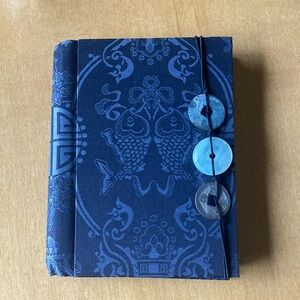 Black Patterned Fabric Covered Journal
